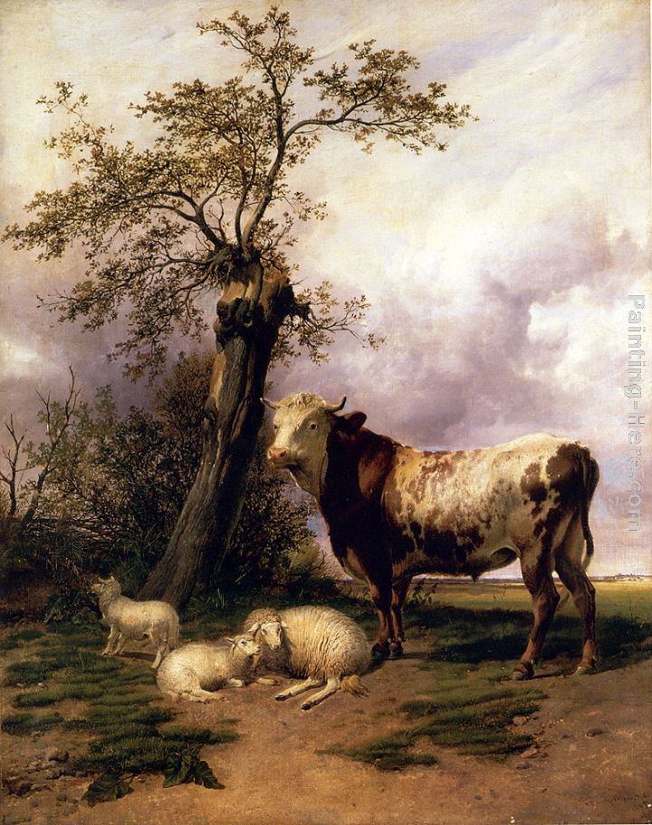 The Lord Of The Pastures painting - Thomas Sidney Cooper The Lord Of The Pastures art painting